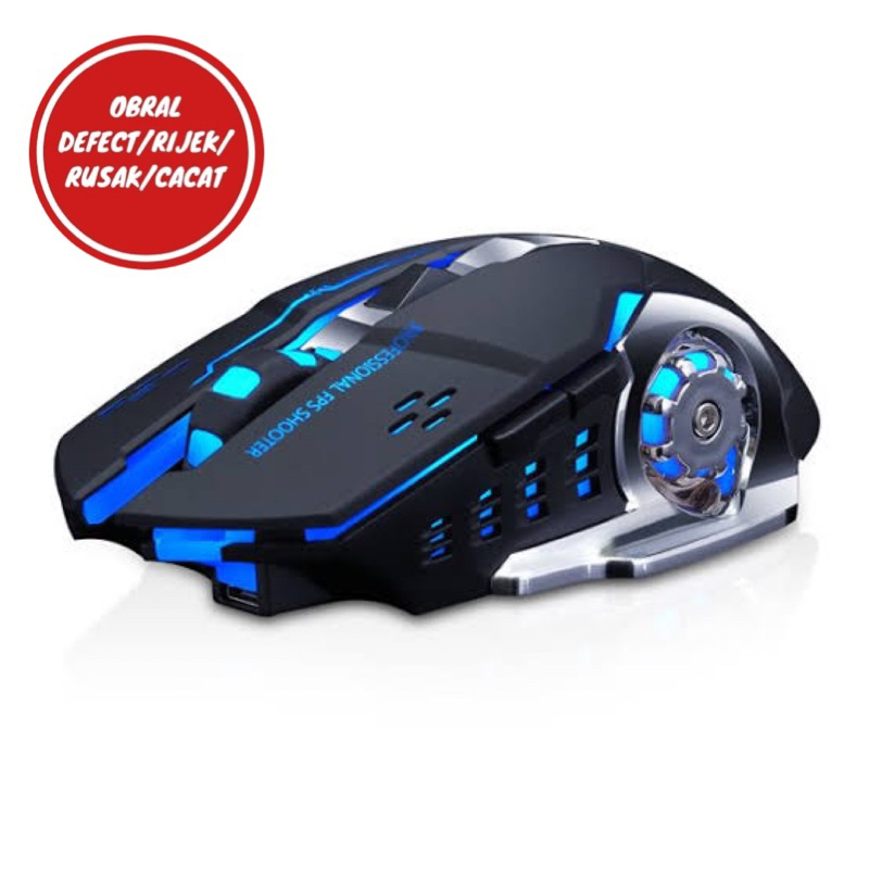 [OBRAL RIJEK] Mouse Gaming Wired USB Optical 3200dpi Macro LED V6