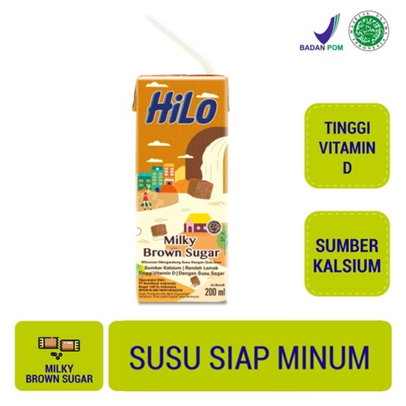 

HiLo Milky Brown Sugar RTD 200ml - Minuman Sumber Kalsium Rendah Lemak