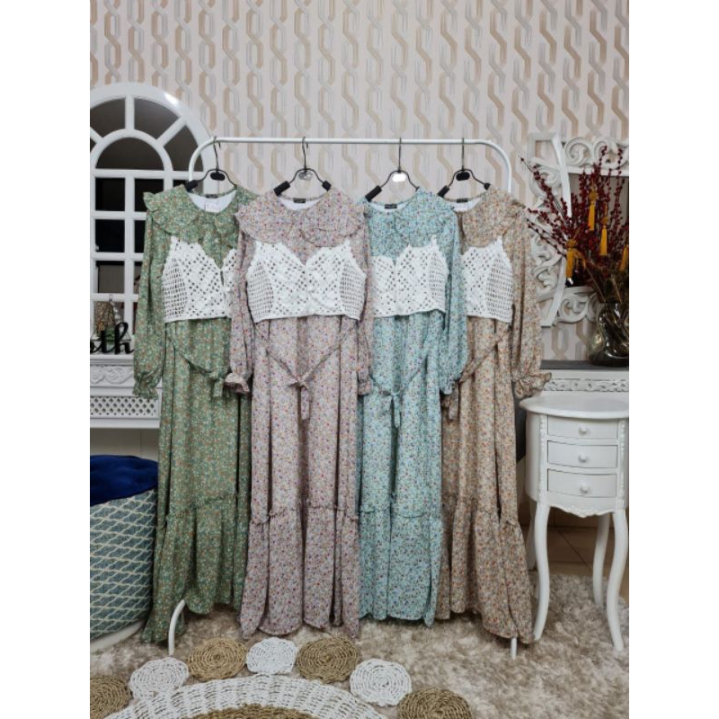 Gamis Maxi Vest Rajut BKK Import 899-C (2in1)