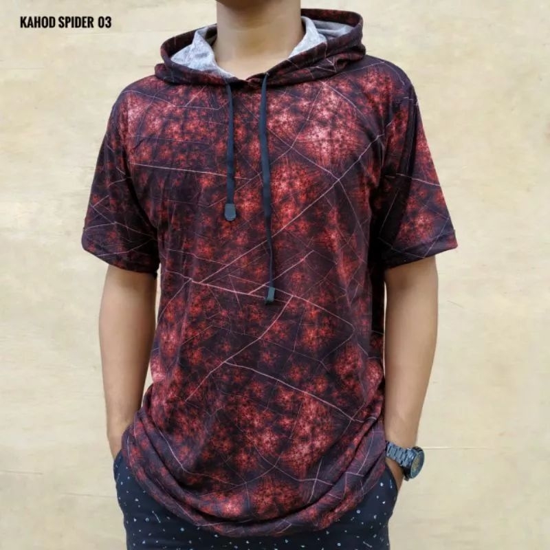 kaos hoodie spider size S-5XL