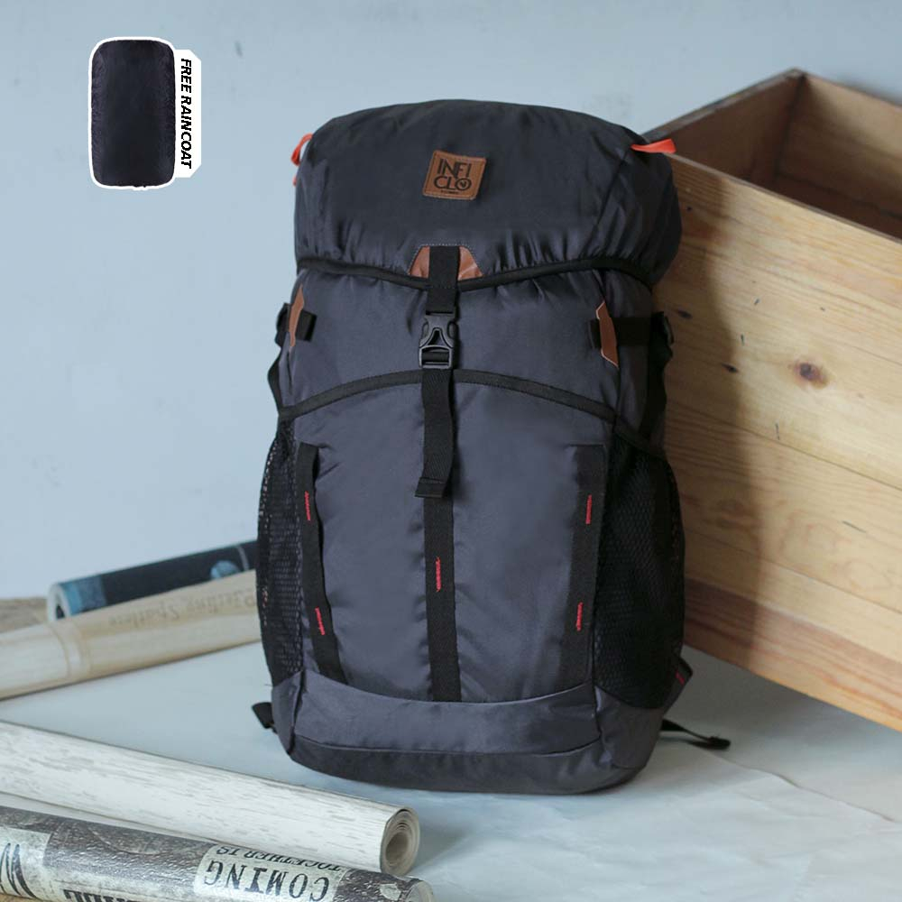 Justrue Tas Gunung 40 Liter Tas Ransel Semi Keril 40L Abu Tua 694