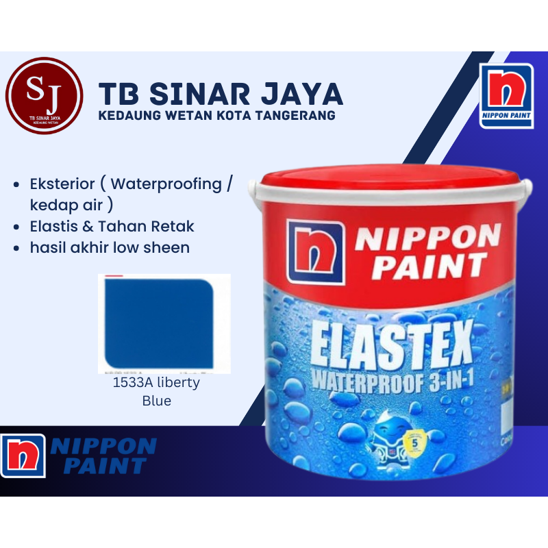 Cat Pelapis Kedap Air  Nippon Paint Waterproofing 20kg - 1533A Liberty Blue