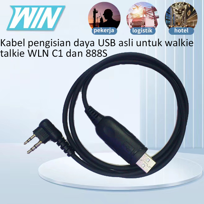 Kabel USB asli untuk walkie-talkie WLN C1 dan WLN888S