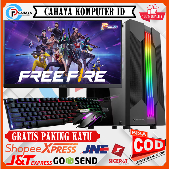 PC Gaming Editing Render Intel I7 Ram 16Gb SSD 128Gb VGA 4GB Monitor Samsung 24Inch Tinggal Pakai