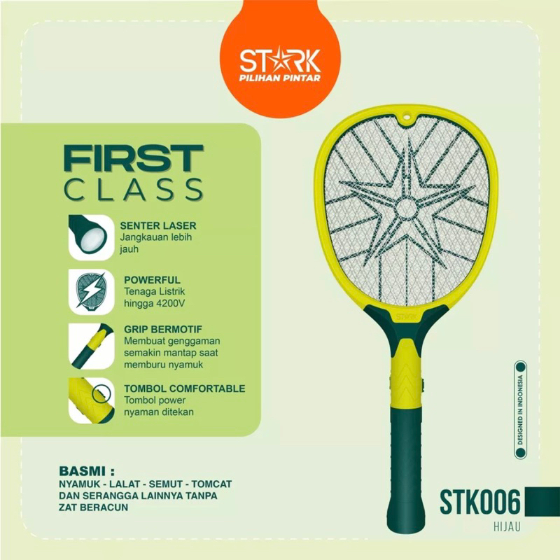 Raket Nyamuk Cas STK - 006 STARK