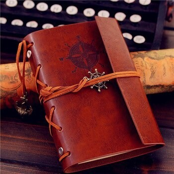 

Notebook Leather Cover Binder Notebook Retro Style Buku Agenda Unique