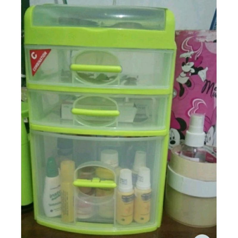 LACI MINI SUSUN 4 SHINPO 344 C4 / RAK CONTAINER CD DVD PLASTIK / KOTAK OBAT P3K