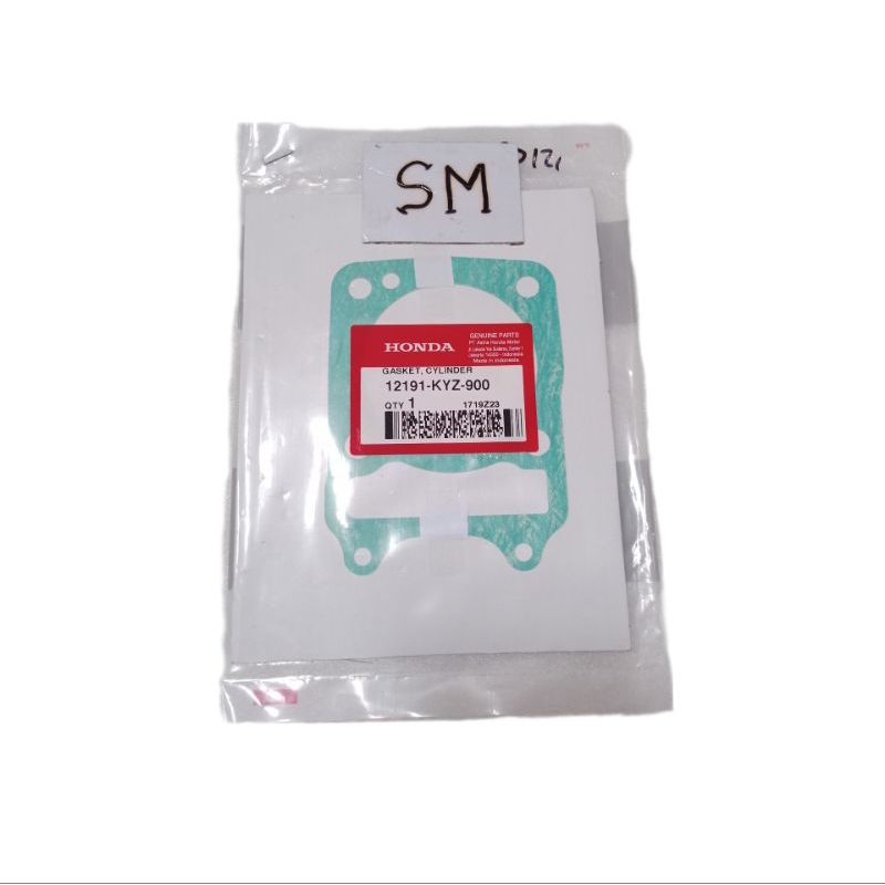 Gasket paking Cylinder blok Supra X 125 FI Supra X 125 Helm in 12191-KYZ-900 Asli Original Honda HGP