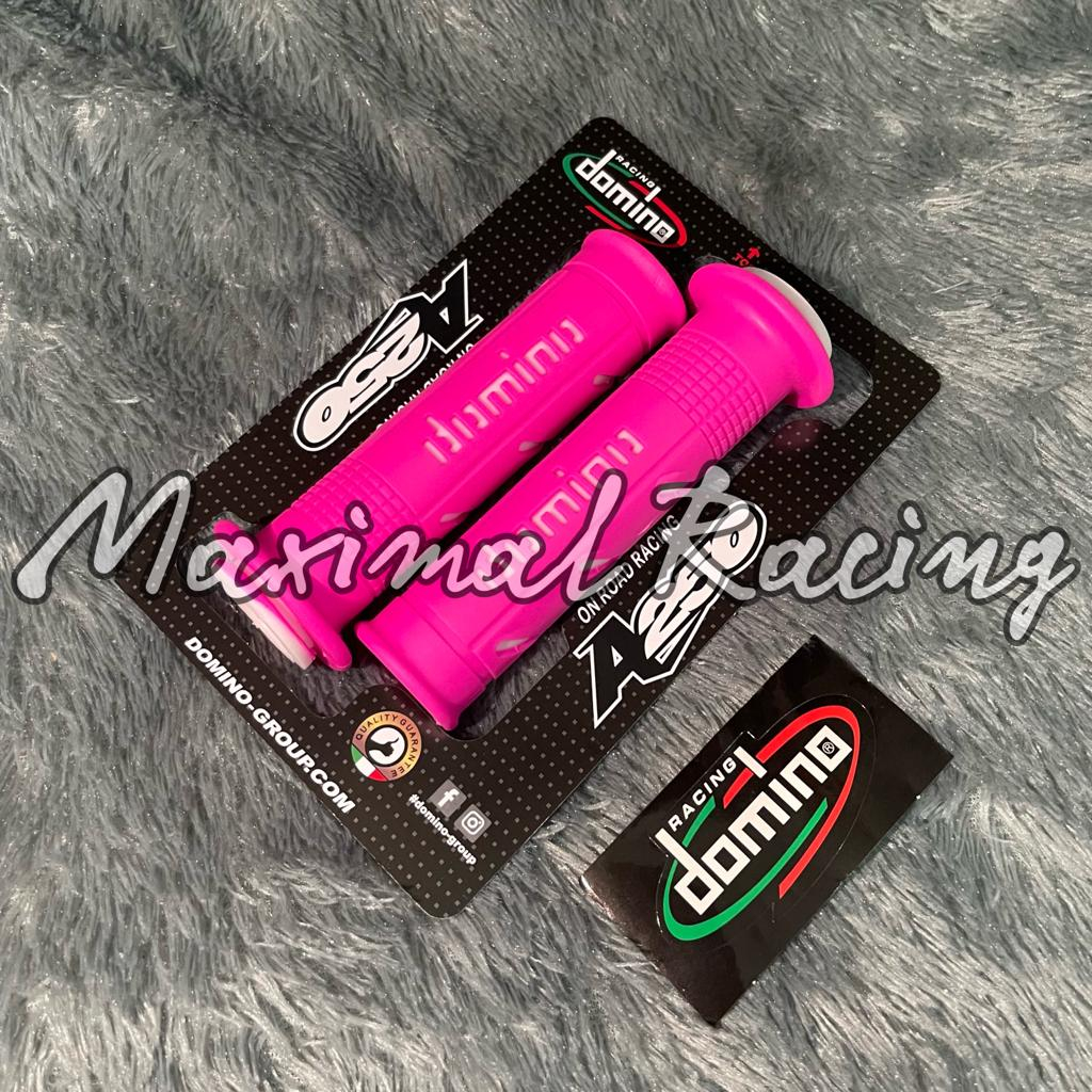 Handgrip handfat supersoft pink,biru,abu domino italy hangrip kaze jalu stang sarung gas handgrip domino