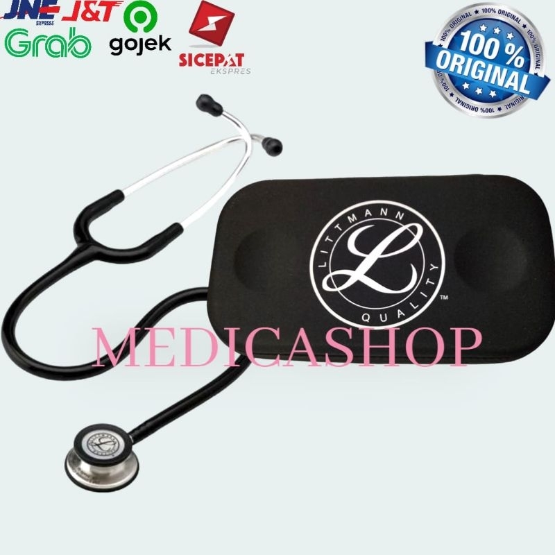 Stetoskop littmann classic III blcak dan case littmann hitam