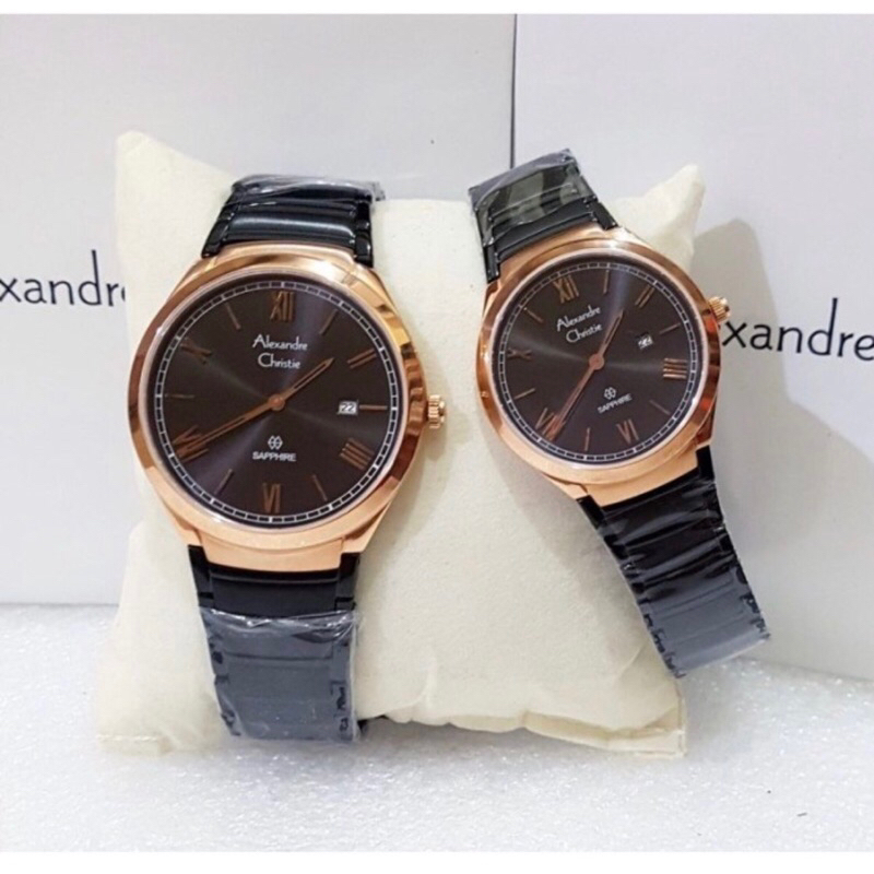 JAM TANGAN COUPLE ALEXANDRE CHRISTIE 8561MD - 8561LD / AC 8561 COUPLE [SAPPHIRE GLASS]