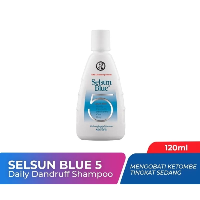 Selsun Blue 5 Shampoo Anti Dandruff / Sampo Anti Ketombe 120 ML