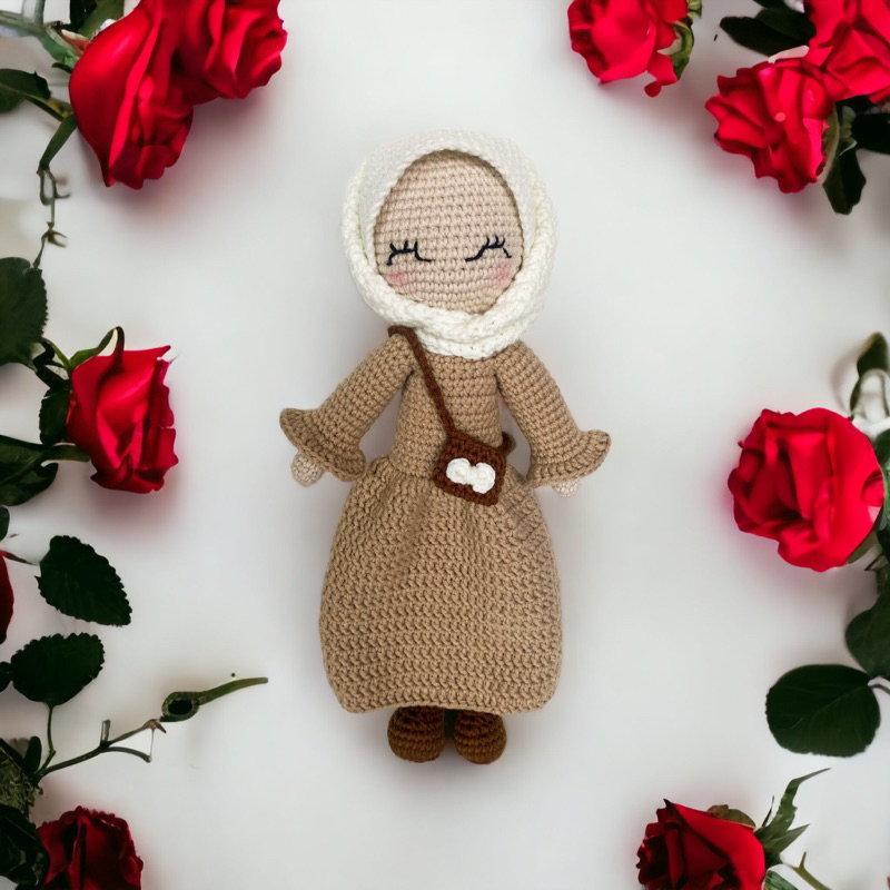 Boneka rajut hijab /  amigurumi hijab doll / hijab doll / boneka rajut berkerudung / boneka rajut be
