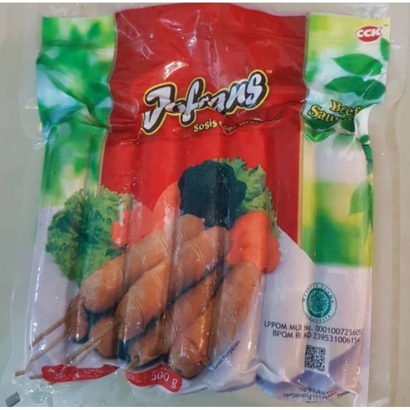 

Jofrans sosis sapi bakar original jumbo 7s 500gr