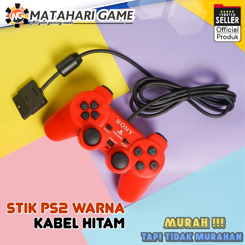 Stik Stick PS2 Playstation 2 Sony Warna Orange / Getar