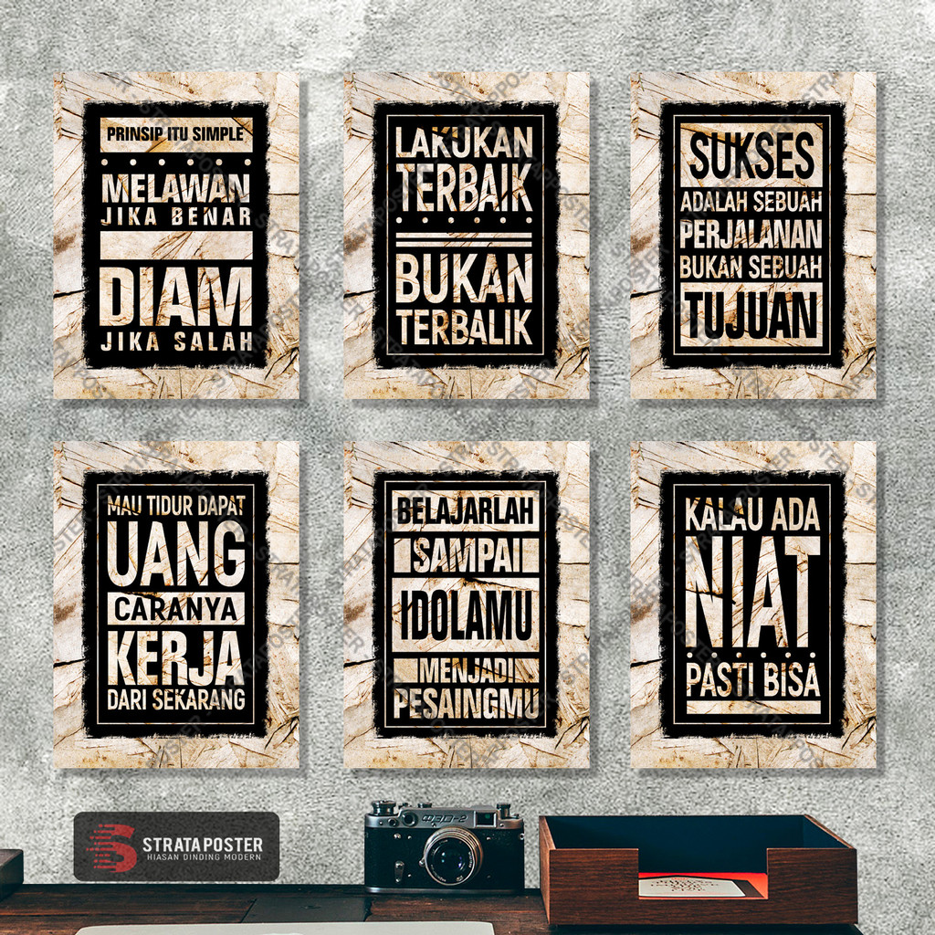 Hiasan dinding motivasi Wall decor Poster quotes