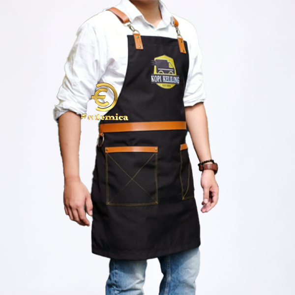 full apron kanvas pvc waterproof &amp; synthetic leather path strep