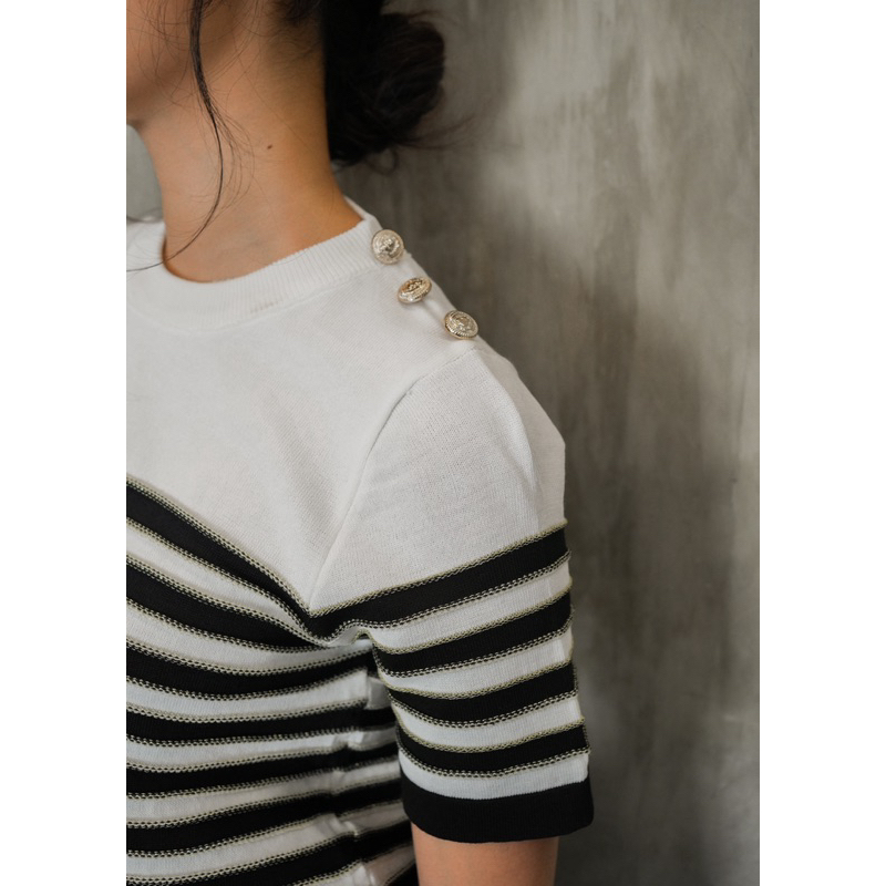 KOOZEE - JADE STRIPE KNIT TOP - BAJU STRIPE