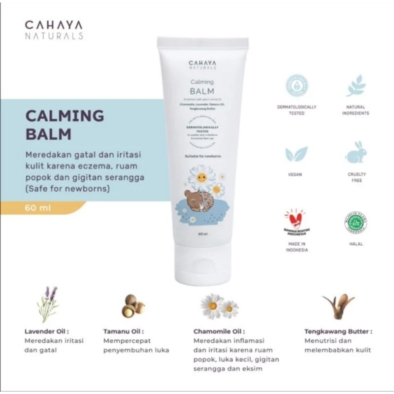 Cahaya Naturals Calming Balm (Eczema &amp; Rash Cream) - Krim Ruam Bayi