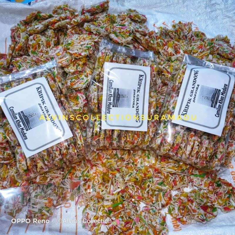 

Krupuk grandong madura warna warni MENTAH