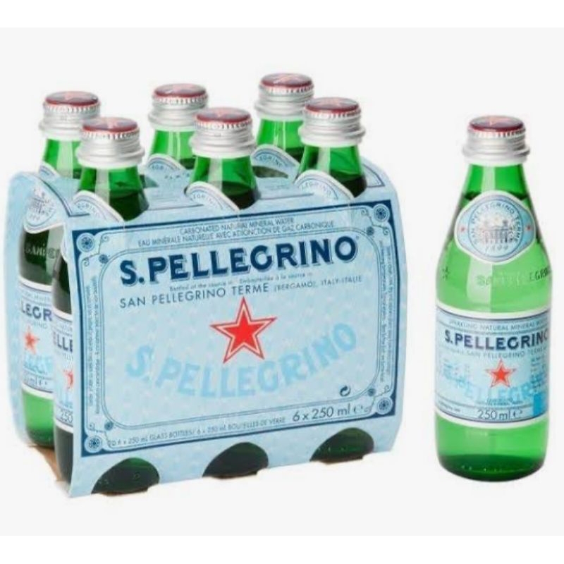 

San Pellegrino sparkling natural water 250ml x 6 botol