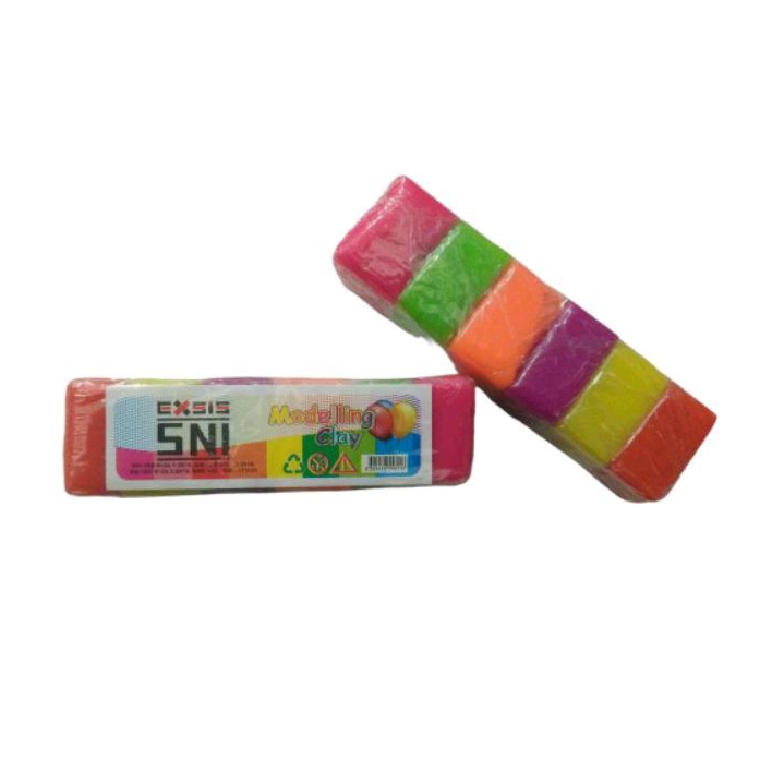 (PCS) PLASTISIN / MALAM 6 WARNA KECIL