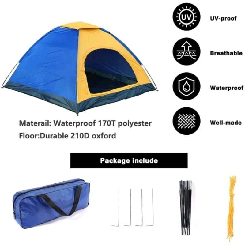 Tenda Camping Camo Waterproof Tenda Gunung Kapasitas 5 Orang