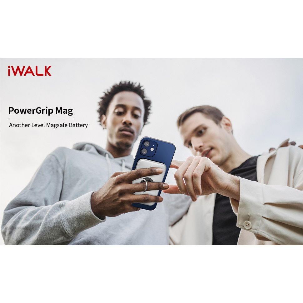 IWALK DBL6000M - Magnetic Wireless Powerbank 6000mAh with Ring Holder - Powergrip MagSafe Powerbank 6000mAh