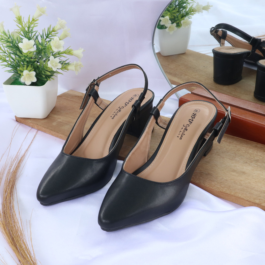 HMF Mojina Sepatu Heels Mules Wanita NB06