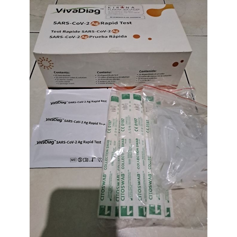 RapidTest Antigen DEEPBLUE dan VIVADIAG ORIGINAL KEMENKES RI AKL100%
