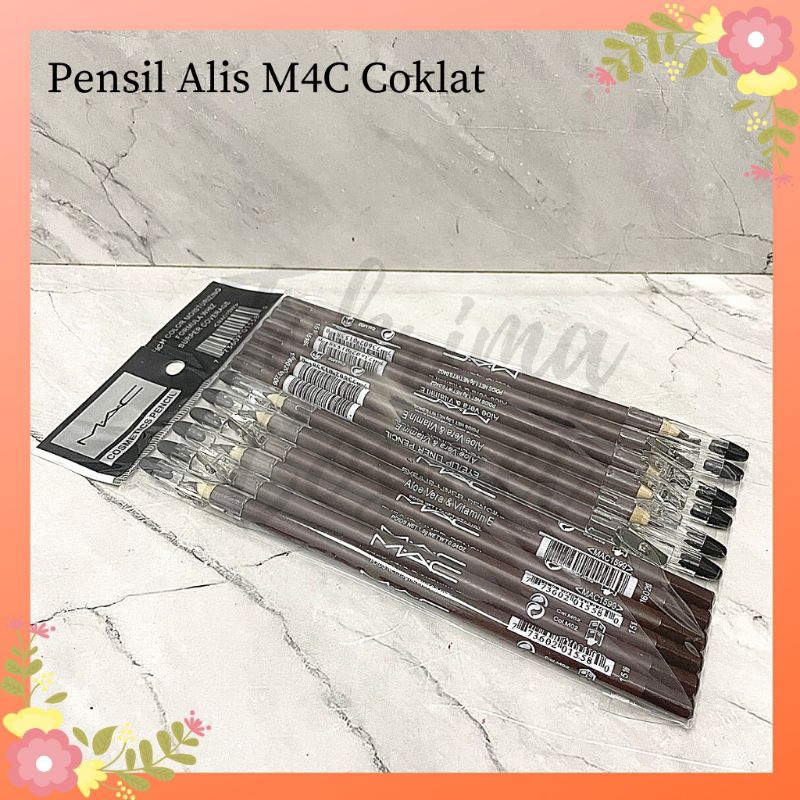 12 pcs PENSIL ALIS M4C HITAM/COKELAT