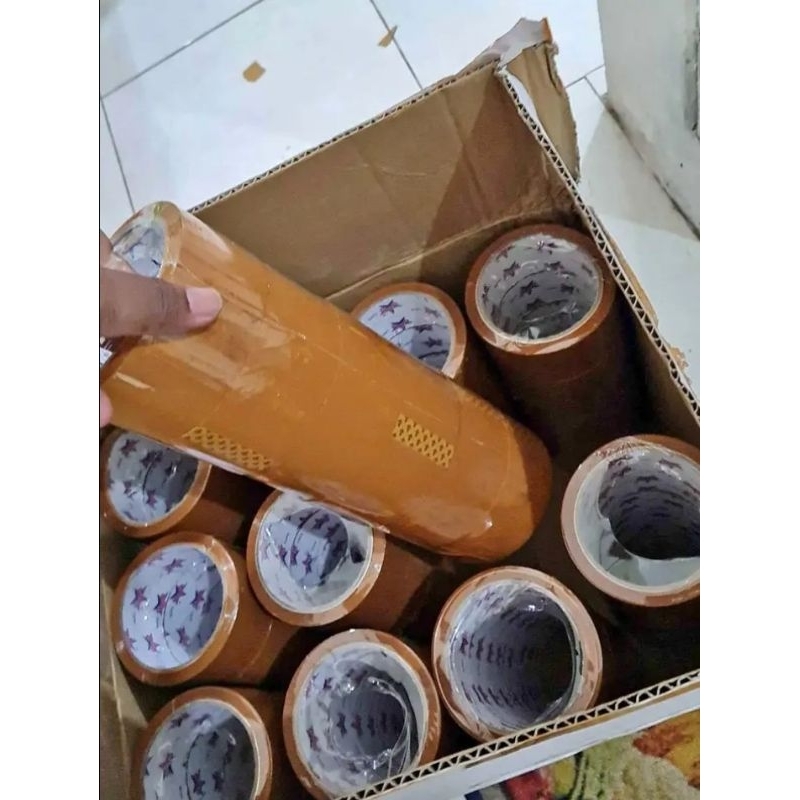 

lakban bening coklat 45MM X 50 Meter 888 tape kualitas daimaru 2inch x 50M