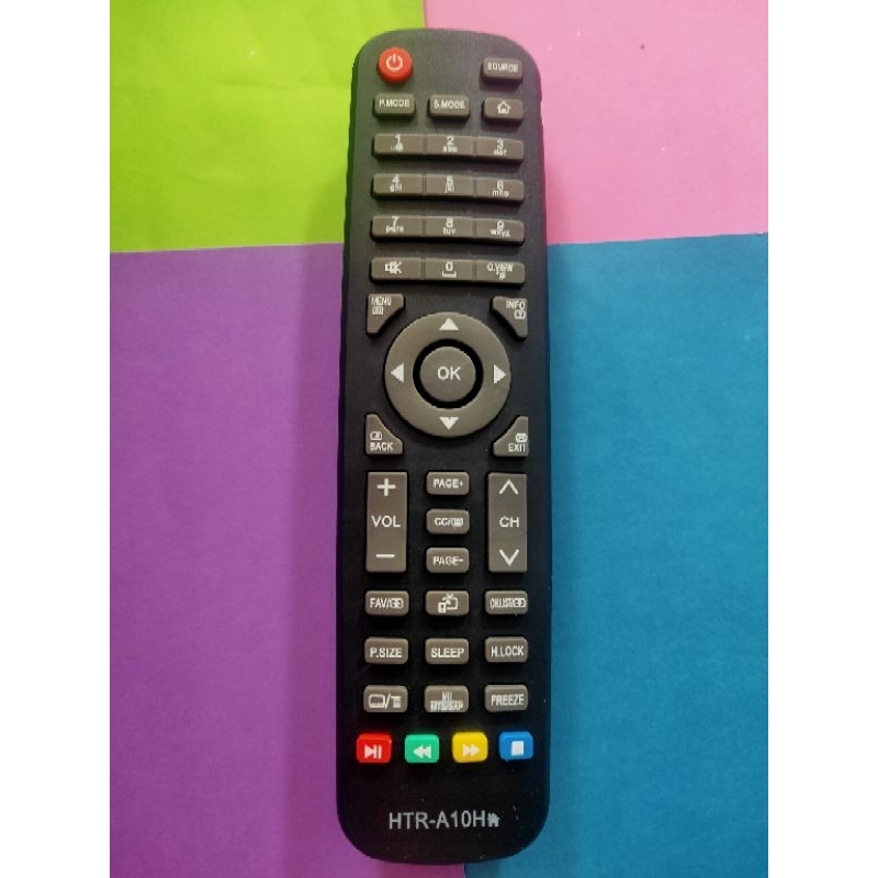 Remote TV Sanyo Aqua LED LCD HTR-A10H tombol empuk grade Ori