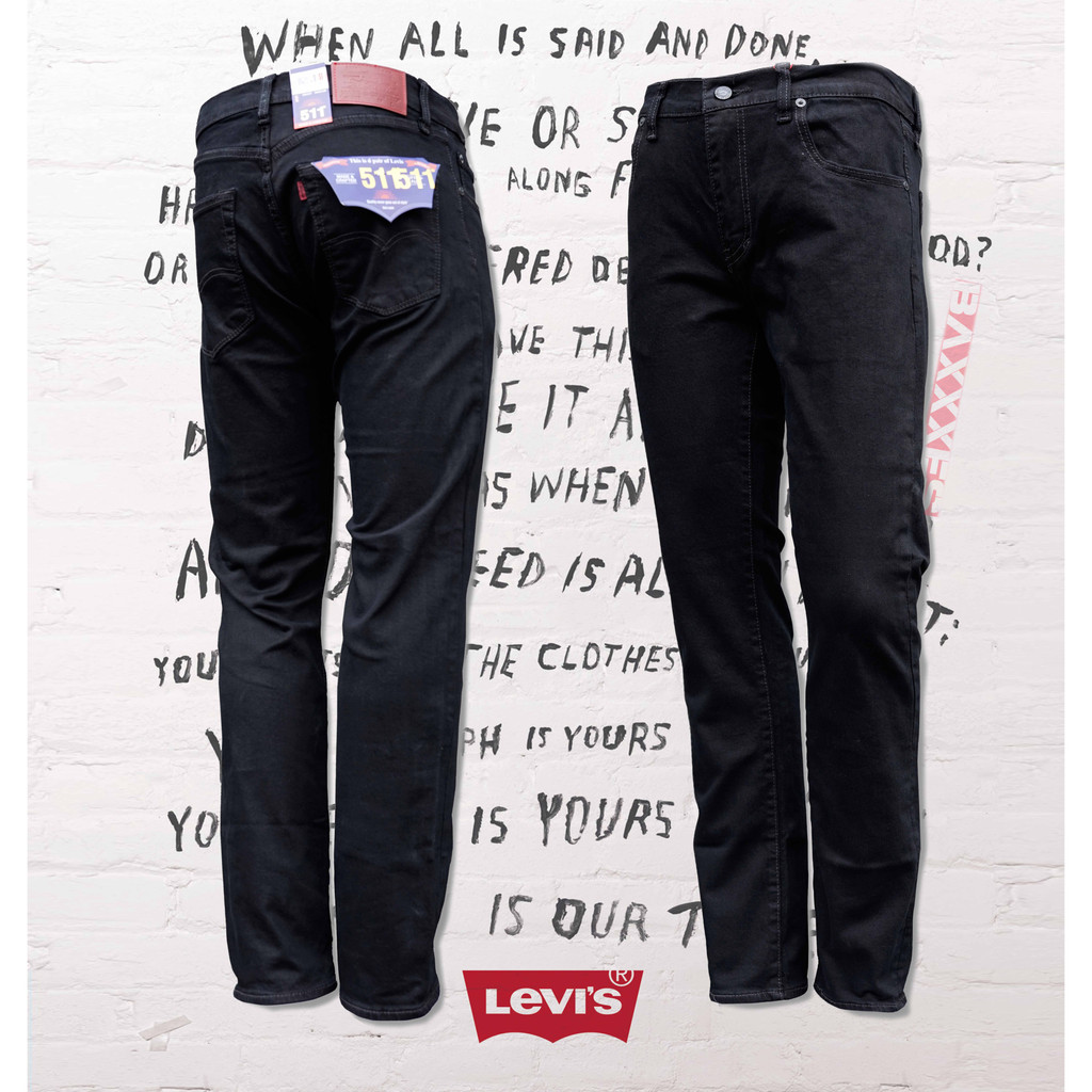 Levis 511 Stretch Skinny Jeans Pria - Celana Panjang Pria Black Series - FREE TOTEBAG