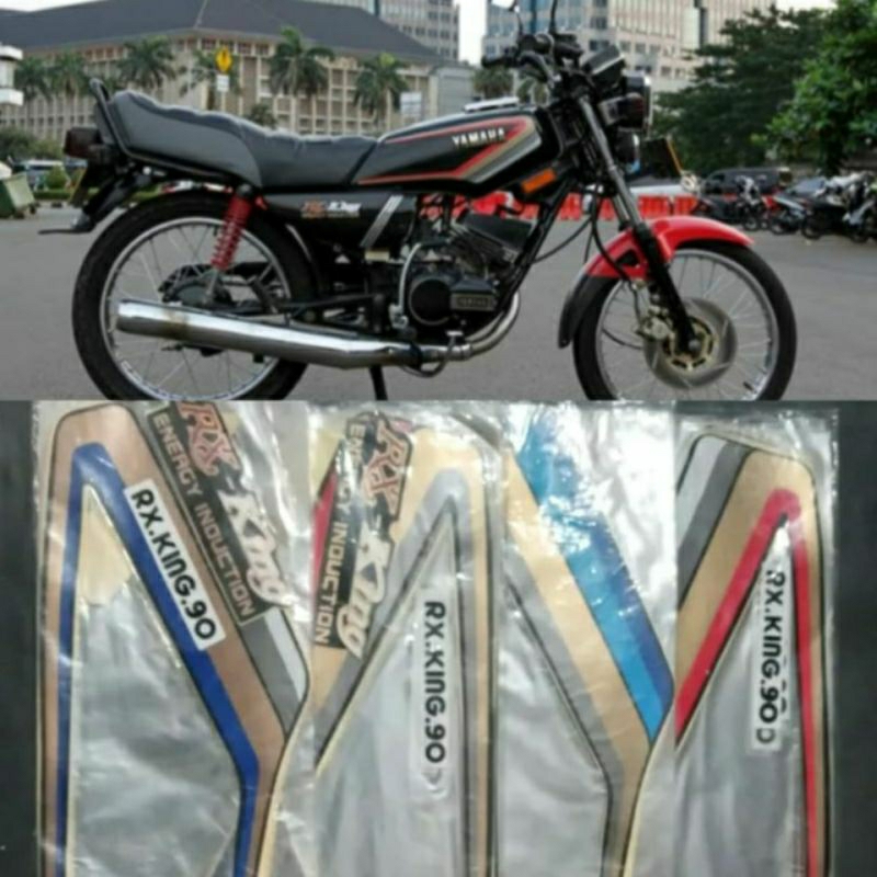 Striping stiker yamaha RX-King kobra ori 1990 92 93 94krking tahun tua gold silver merah biru abu fu