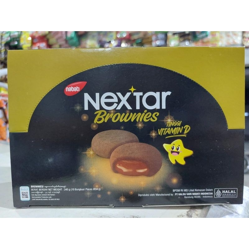 

Nextar Brownies Nabati Rasa Cokelat Box Isi 10 Pcs 34 Gr