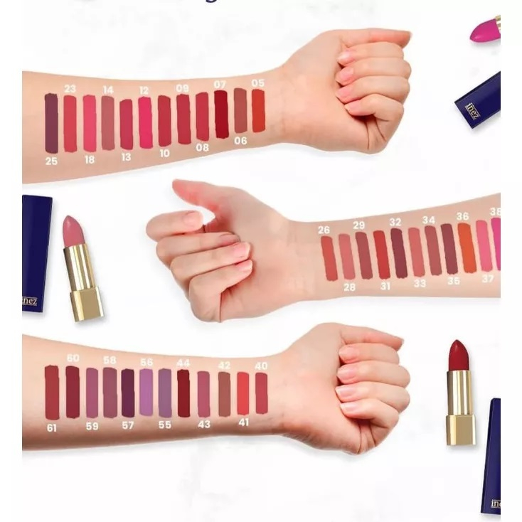 Inez Cosmetics Lipstick Berbagai Pilihan Warna  (New Case)