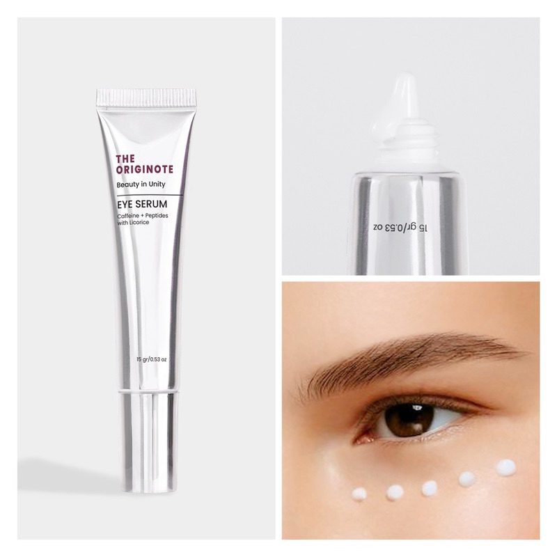 The Originote Eye Serum - Eye Treatment Eye Cream untuk Mencerahkan dan Mengencangkan Area Mata with Caffeine Peptides