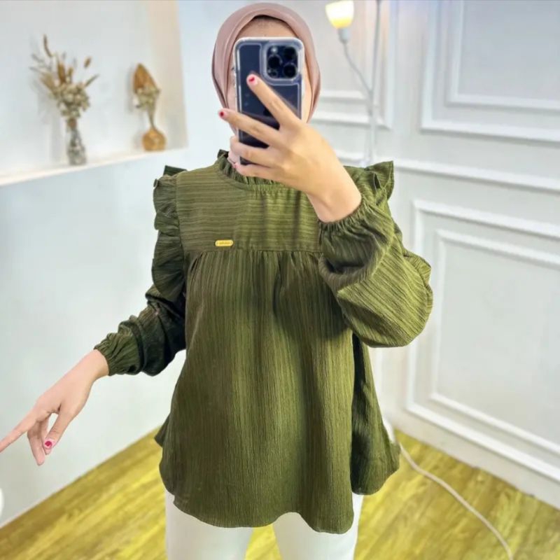 Chika Blouse Atasan Wanita Baby Crush Korean Style Daisy Blouse Lady Crush