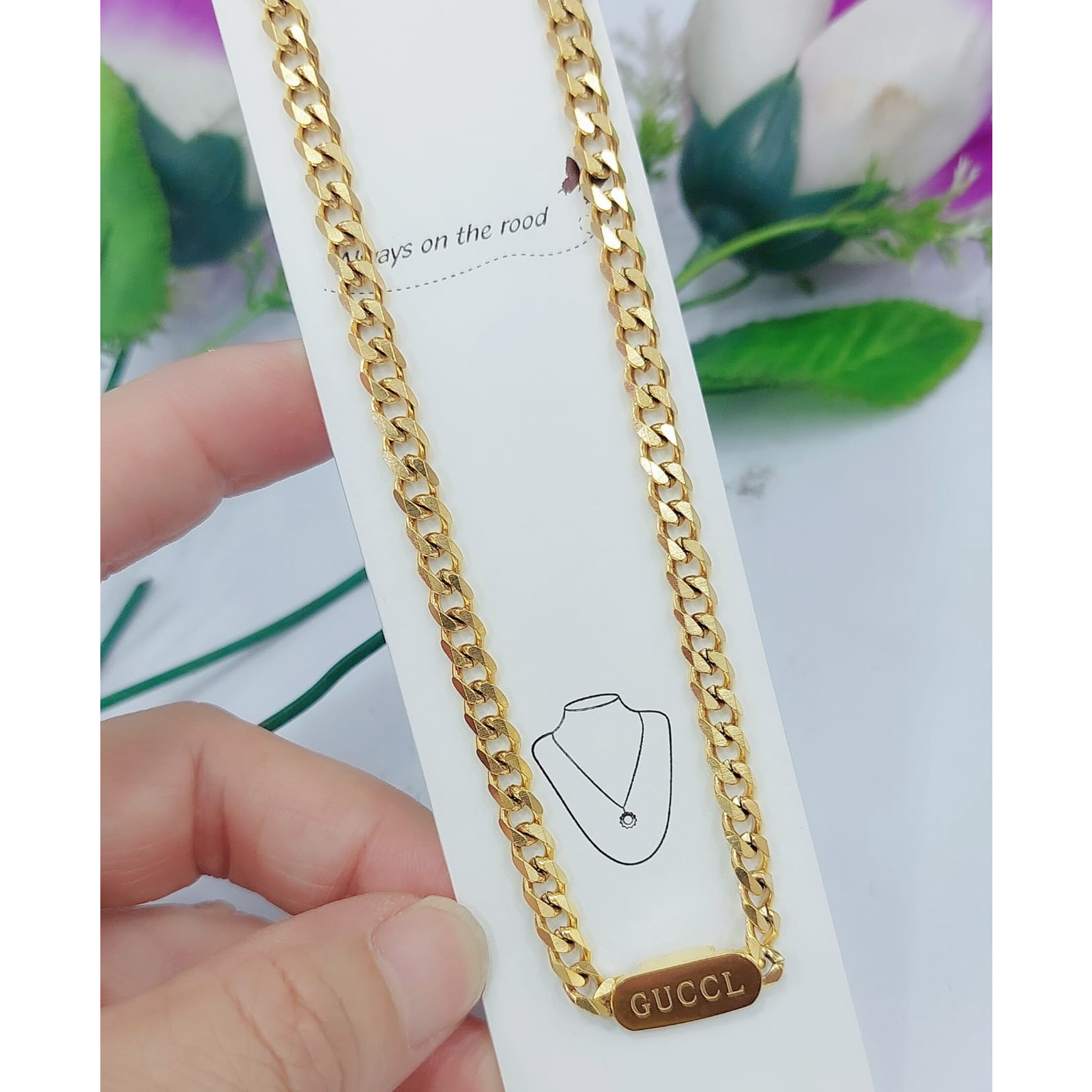 Kalung Titanium Anti Karat Pehiasan Fashion 7750