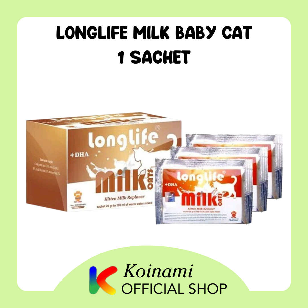 LONGLIFE MILK baby KITTEN @ 1 sachet coklat / LONG LIFE raid all / susu anak kucing / cat / PETSHOP