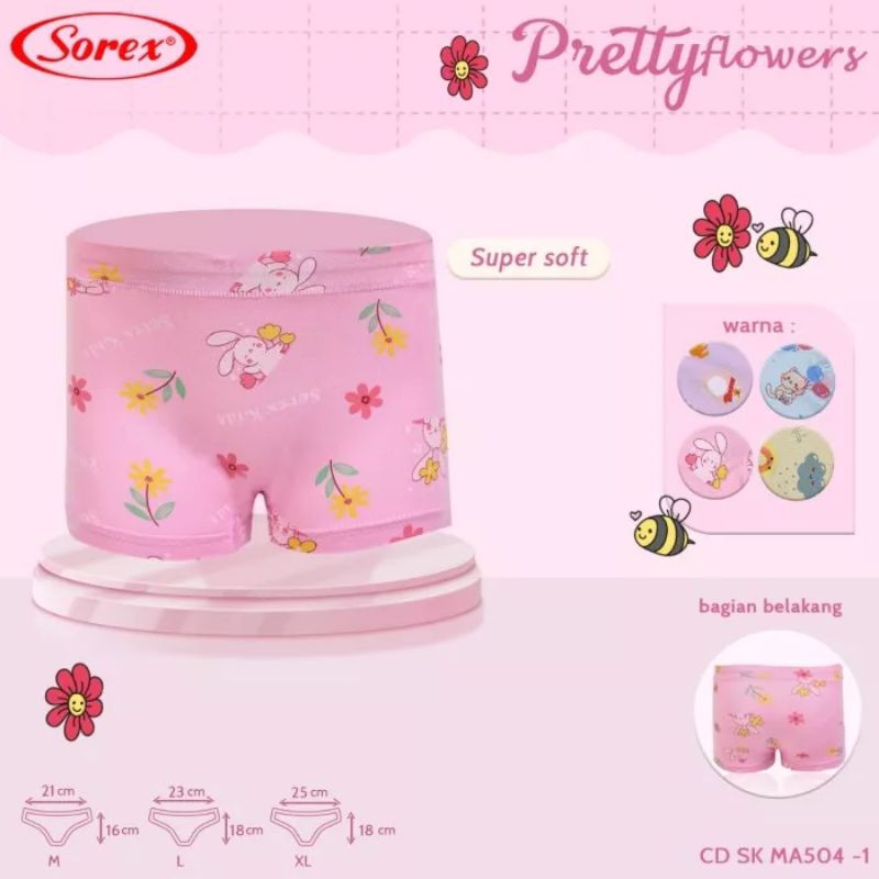 CELANA DALAM ANAK PEREMPUAN SOREX BOXER ANAK MA502-1/503 CEWE MLXL