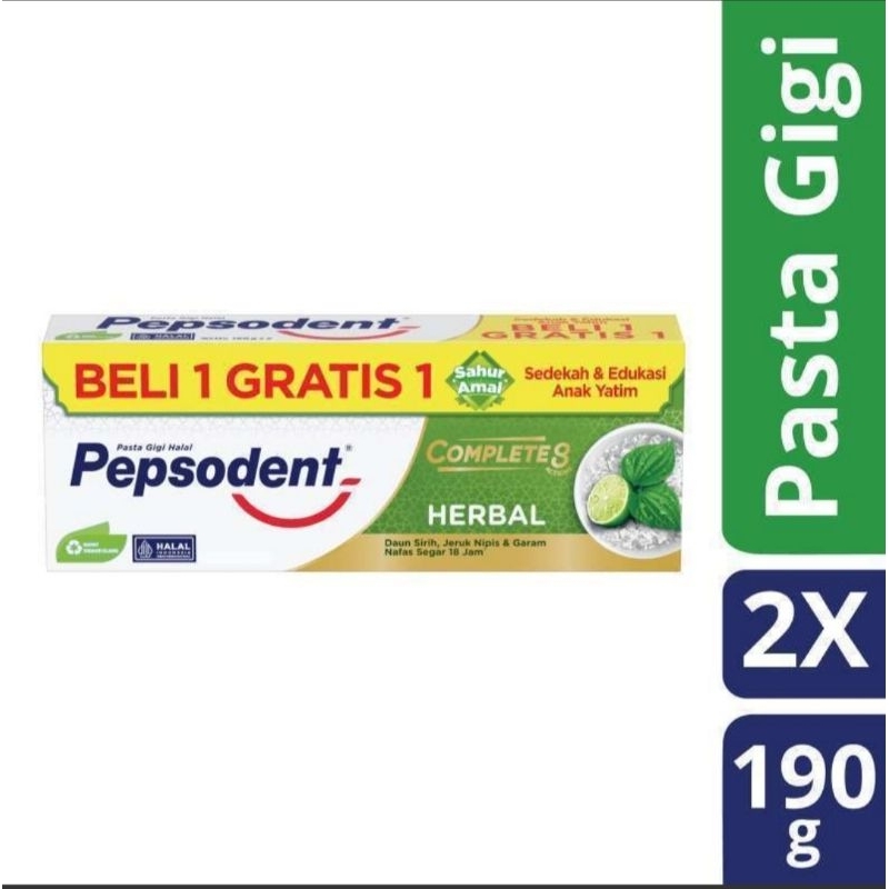 Pepsodent Herbal 190 gr isi 2