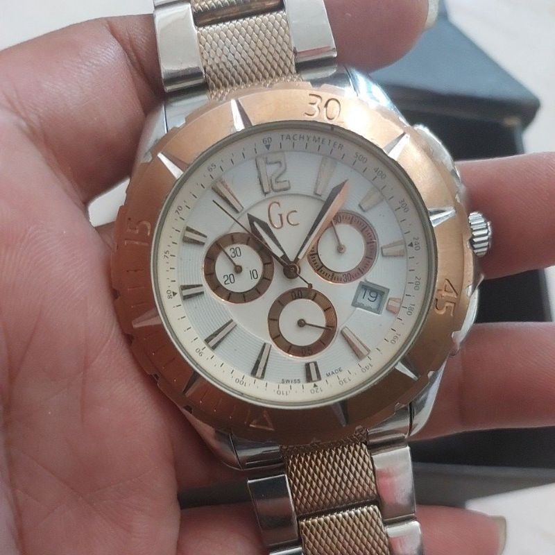 jam tangan original GC guess collection Swiss made chronograph preloved second bekas