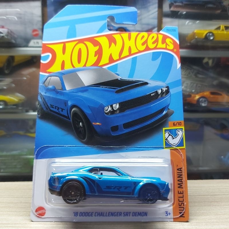 HOT WHEELS 18 DODGE CHALLENGER SRT DEMON BLUE - FS 2023