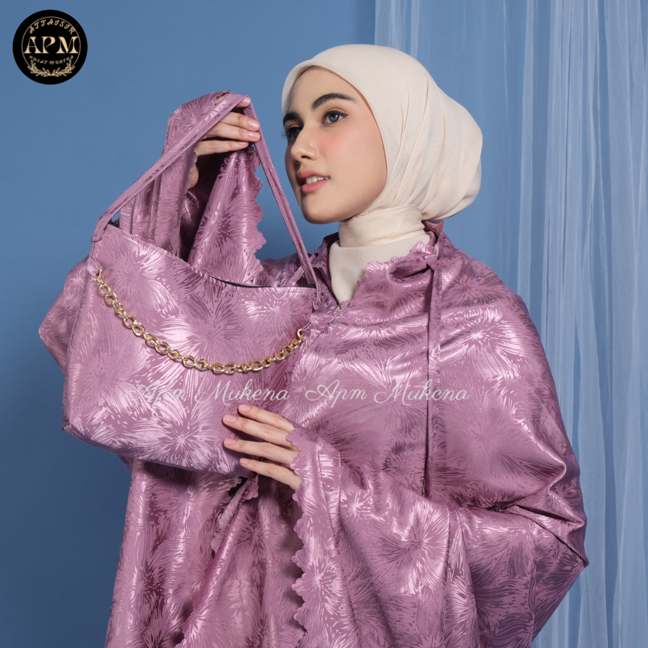 APM Mukena - Mukena Armani Silk Premium Jaguar 2 In 1 Motif Random Putri Salju Laser Cut
