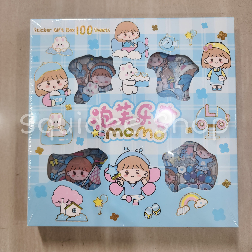 Stiker Momo - Stiker Lucu - Stiker Korea 1 box isi 100pcs