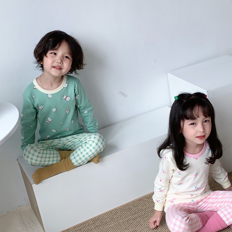 Setelan Lengan Panjang Premium Anak Laki Laki Perempuan Import / Setelan Piyama Anak Import / Baju Tidur Anak