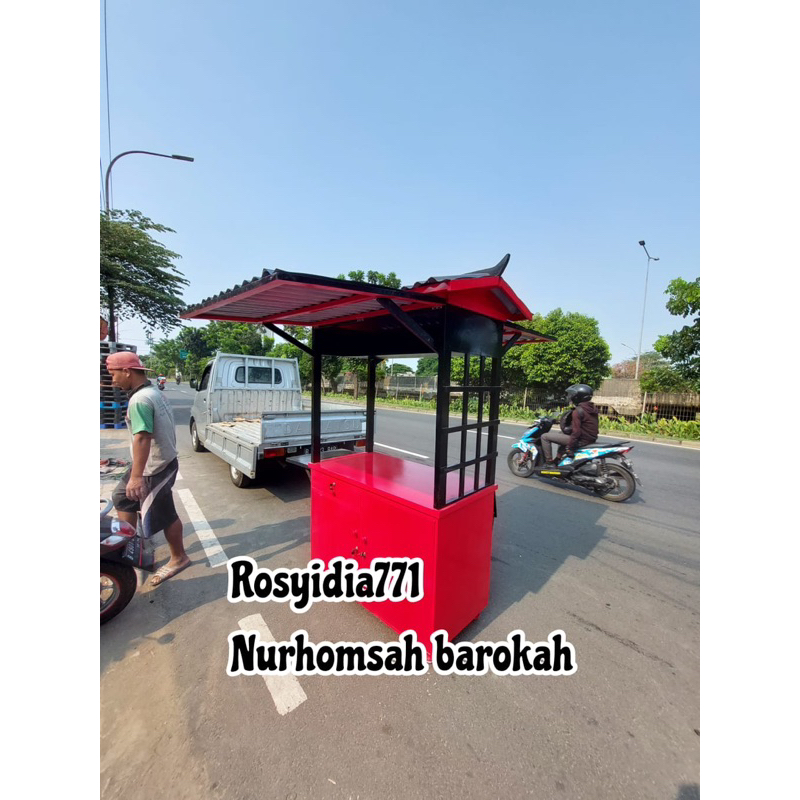 gerobak kayu/gerobak kayu jati belanda/booth murah