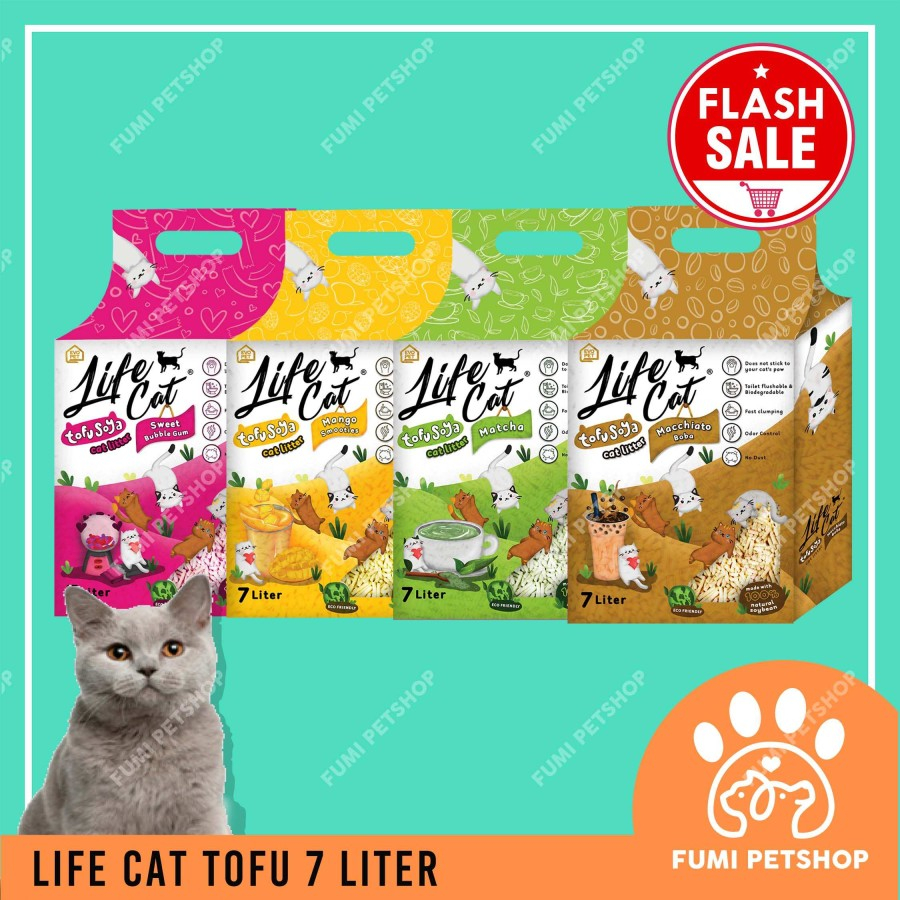 PASIR TOFU KUCING SOYA LIFE CAT TOFU 7 LITER - PASIR TOFU 7 LITER